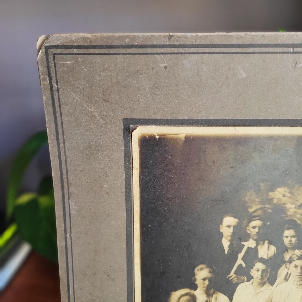 Antique Cabinet Card Sepia Photo Graduation 1920's Professional Pic H 12" W 14" - Picture 8 of 12
